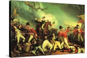 Death of General Mercer at the Battle of Princeton Against the Hessians-John Trumbull-Stretched Canvas