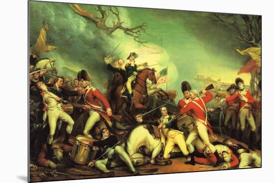 Death of General Mercer at the Battle of Princeton Against the Hessians-John Trumbull-Mounted Premium Giclee Print