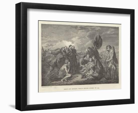 Death of General Wolfe before Quebec in 1759-Benjamin West-Framed Giclee Print