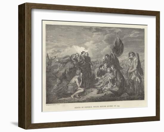 Death of General Wolfe before Quebec in 1759-Benjamin West-Framed Giclee Print