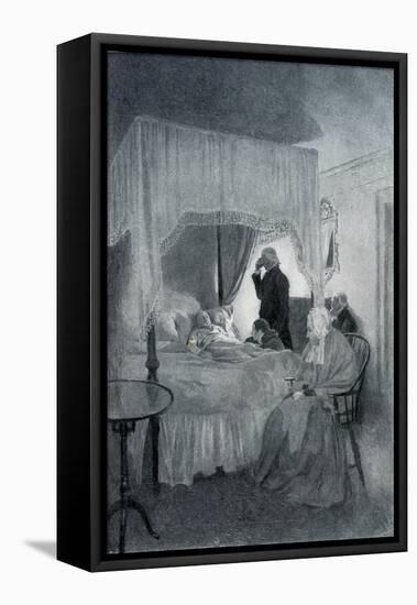 Death of George Washington-Howard Pyle-Framed Stretched Canvas