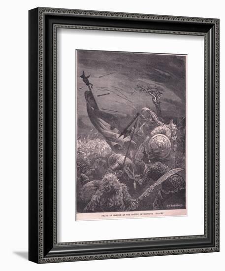 Death of Harold at the Battle of Hastings Ad 1066-Edward Frederick Brewtnall-Framed Giclee Print