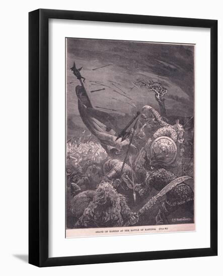 Death of Harold at the Battle of Hastings Ad 1066-Edward Frederick Brewtnall-Framed Giclee Print