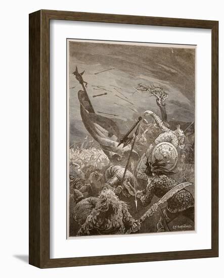 Death of Harold at the Battle of Hastings-Edward Frederick Brewtnall-Framed Giclee Print