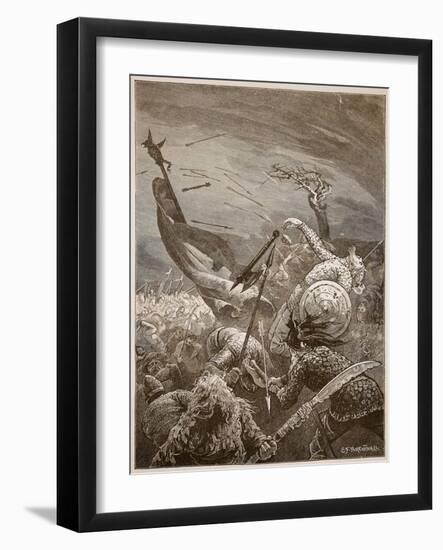 Death of Harold at the Battle of Hastings-Edward Frederick Brewtnall-Framed Giclee Print