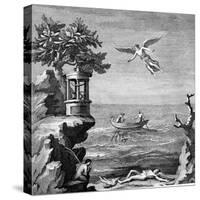 Death of Icarus, 18th Century Engraving-null-Stretched Canvas