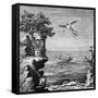 Death of Icarus, 18th Century Engraving-null-Framed Stretched Canvas