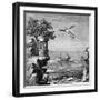 Death of Icarus, 18th Century Engraving-null-Framed Giclee Print