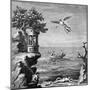 Death of Icarus, 18th Century Engraving-null-Mounted Giclee Print
