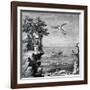 Death of Icarus, 18th Century Engraving-null-Framed Giclee Print