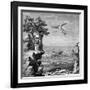 Death of Icarus, 18th Century Engraving-null-Framed Giclee Print