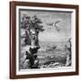 Death of Icarus, 18th Century Engraving-null-Framed Giclee Print