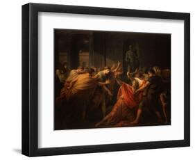 Death of Julius Caesar, 100-44 BC Roman General and Statesman-Friedrich Heinrich Fuger-Framed Giclee Print