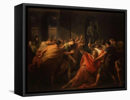 Death of Julius Caesar, 100-44 BC Roman General and Statesman-Friedrich Heinrich Fuger-Framed Stretched Canvas