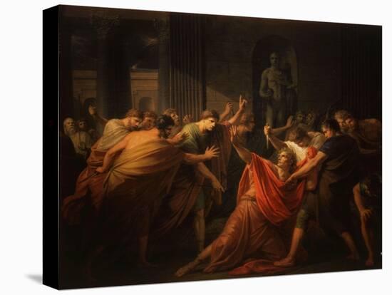 Death of Julius Caesar, 100-44 BC Roman General and Statesman-Friedrich Heinrich Fuger-Stretched Canvas