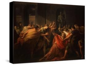 Death of Julius Caesar, 100-44 BC Roman General and Statesman-Friedrich Heinrich Fuger-Stretched Canvas