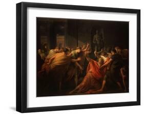Death of Julius Caesar, 100-44 BC Roman General and Statesman-Friedrich Heinrich Fuger-Framed Giclee Print
