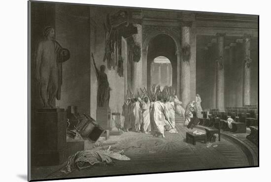 Death of Julius Caesar, 44 BC-Jean Leon Gerome-Mounted Giclee Print