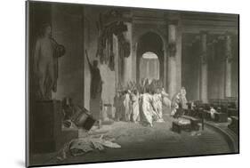 Death of Julius Caesar, 44 BC-Jean Leon Gerome-Mounted Giclee Print