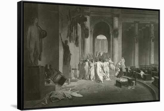 Death of Julius Caesar, 44 BC-Jean Leon Gerome-Framed Stretched Canvas