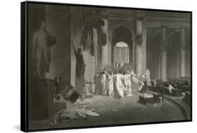 Death of Julius Caesar, 44 BC-Jean Leon Gerome-Framed Stretched Canvas