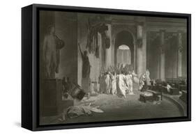 Death of Julius Caesar, 44 BC-Jean Leon Gerome-Framed Stretched Canvas