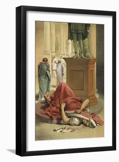 Death of Julius Caesar, Rome, 44 Bc-null-Framed Giclee Print