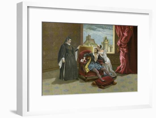 Death of King Charles IX of France, 1574-null-Framed Giclee Print