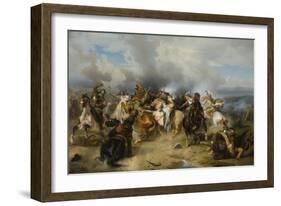 Death of King Gustav II Adolf of Sweden at the Battle of Lützen, 1855-Carl Wahlbom-Framed Giclee Print