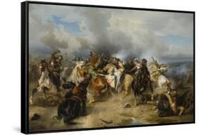 Death of King Gustav II Adolf of Sweden at the Battle of Lützen, 1855-Carl Wahlbom-Framed Stretched Canvas