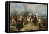 Death of King Gustav II Adolf of Sweden at the Battle of Lützen, 1855-Carl Wahlbom-Framed Stretched Canvas