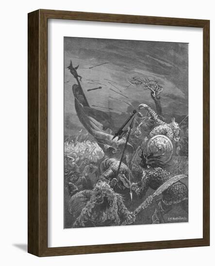 Death of King Harold at the Battle of Hastings, 1066-null-Framed Giclee Print