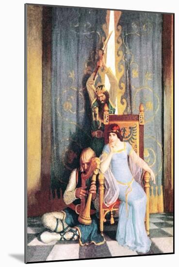 Death of King Mark-Newell Convers Wyeth-Mounted Art Print