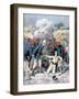 Death of Lieutenant Lecerf, Battle of Napa, Nigeria, 1894-Frederic Lix-Framed Giclee Print