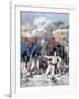 Death of Lieutenant Lecerf, Battle of Napa, Nigeria, 1894-Frederic Lix-Framed Giclee Print