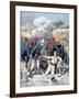 Death of Lieutenant Lecerf, Battle of Napa, Nigeria, 1894-Frederic Lix-Framed Giclee Print