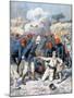 Death of Lieutenant Lecerf, Battle of Napa, Nigeria, 1894-Frederic Lix-Mounted Giclee Print