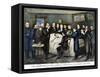 Death of Lincoln, 1865-Currier & Ives-Framed Stretched Canvas