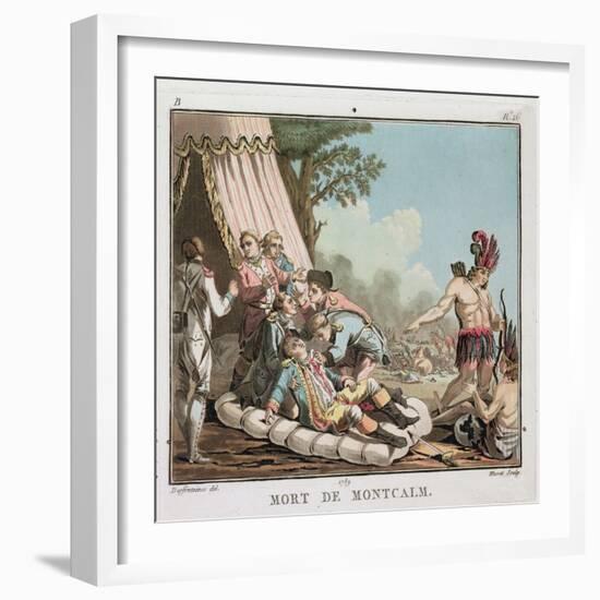 Death of Louis Joseph De Montcalm at the Siege of Quebec-Jacques Francois Joseph Swebach-Framed Giclee Print