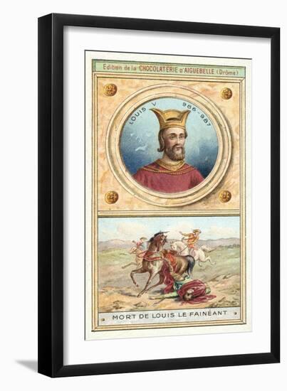 Death of Louis V of France, 987-null-Framed Giclee Print