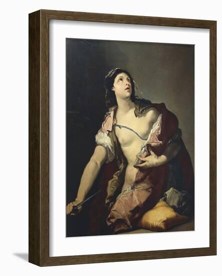 Death of Lucretia-Luca Giordano-Framed Giclee Print