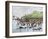 Death of Magellan on the Island of Mactan, Philippines-null-Framed Giclee Print