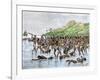 Death of Magellan on the Island of Mactan, Philippines-null-Framed Giclee Print