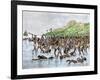 Death of Magellan on the Island of Mactan, Philippines-null-Framed Giclee Print