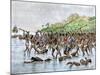 Death of Magellan on the Island of Mactan, Philippines-null-Mounted Giclee Print