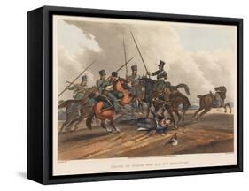 Death of Major General Sir William Ponsonby, Engraved by M. Dubourg, 1819 (Coloured Aquatint)-Franz Joseph Manskirch-Framed Stretched Canvas