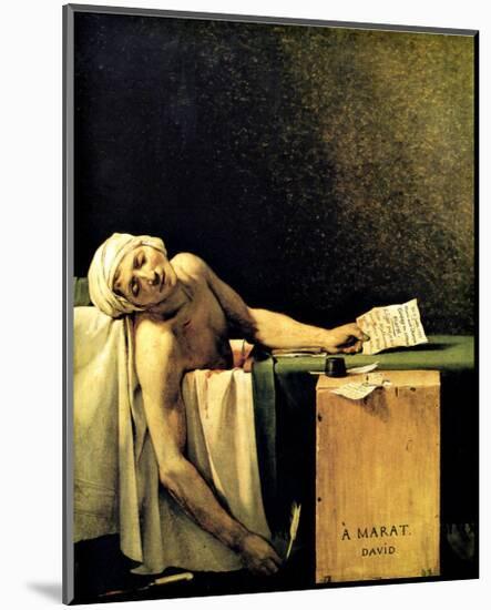 Death of Marat-Jacques-Louis David-Mounted Giclee Print