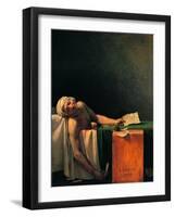 Death of Marat-Jacques-Louis David-Framed Art Print