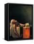 Death of Marat-Jacques-Louis David-Framed Stretched Canvas