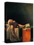 Death of Marat-Jacques-Louis David-Stretched Canvas